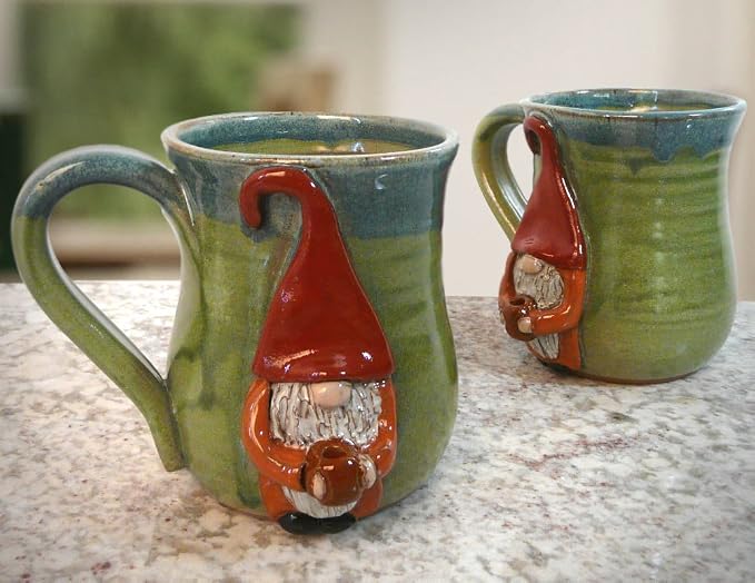 American Made Stoneware Pottery Java Gnome Coffee Mug