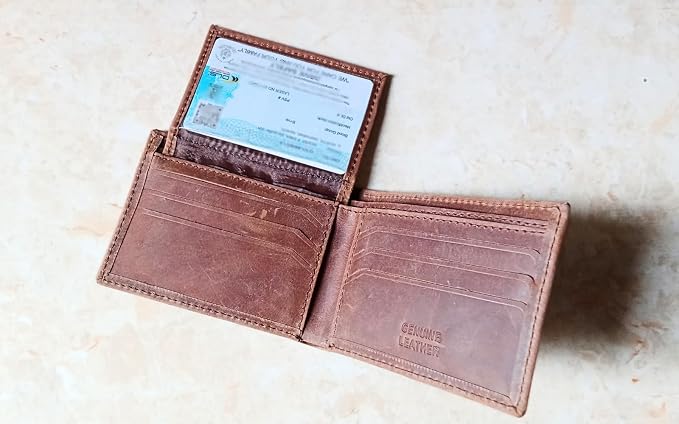 Premium Full Grain Genuine Leather Desk Mat Large with Leather Wallet, Rustic Brown, 32L x 16W inch