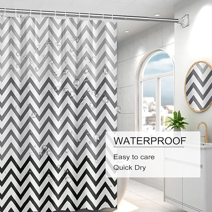 TIKABC Shower Curtain Liner, 4G PEVA Shower Liner, Plastic Peva Waterproof Shower Curtains, 72x72 inch with Grommet Holes 3 Magnetic Weights