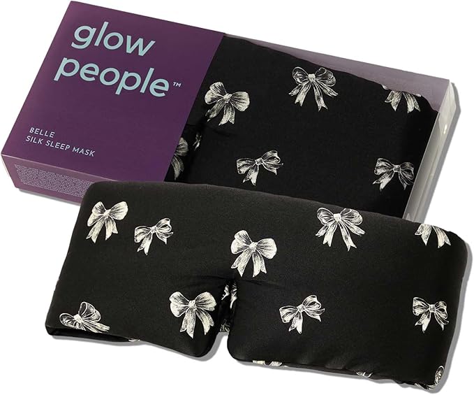 Glow People Silk Sleep Mask – 100% Mulberry Silk Eye Mask for Sleeping, Total Blackout, Cloud-Soft and Adjustable for Beauty Sleep and Travel - Belle