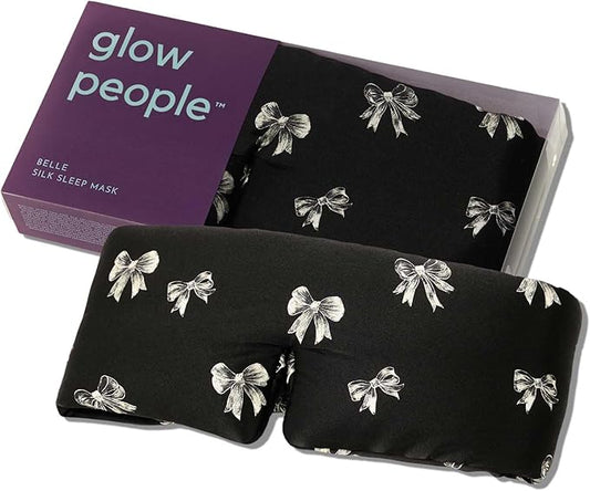 Glow People Silk Sleep Mask – 100% Mulberry Silk Eye Mask for Sleeping, Total Blackout, Cloud-Soft and Adjustable for Beauty Sleep and Travel - Belle