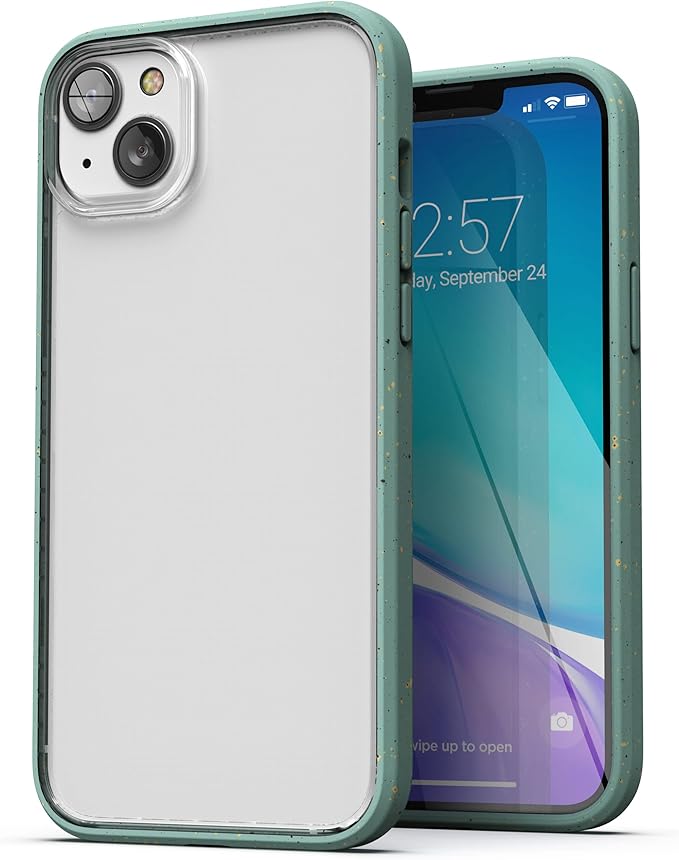 ENCASED Planet Eco Case, Designed for iPhone 14 - Earth Friendly 100% Biodegradable Compostable Bio Case and Packaging (Sage Green)