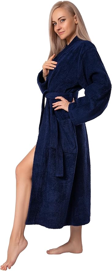 BAGNO MILANO Women's Robe, Certified Organic Turkish Soft Cotton Kimono Bathrobe for Women