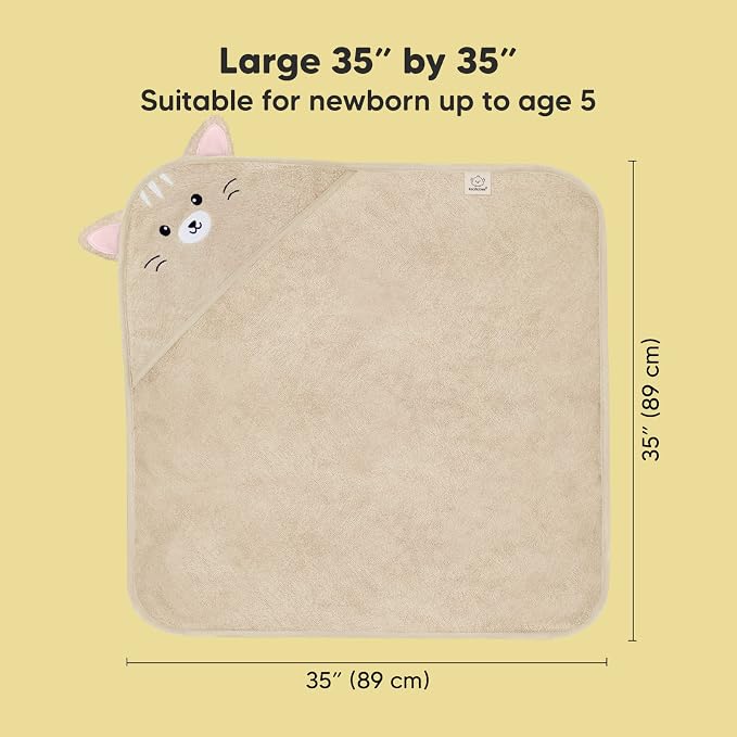 KeaBabies Baby Hooded Towel and Viscose from Bamboo Baby Towel Organic Towel - Infant Towels - Large Hooded Towel - Baby Bath Towel with Hood for Girls, Babies, Newborn Boys