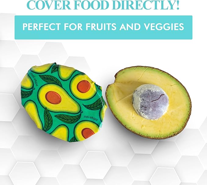 Meli Wraps - Reusable Beeswax Wrap Roll, Zero Waste Bees Wax Wraps for Covering Food, Kitchen Roll for Food Storage, 13.5 x 42, Avocado