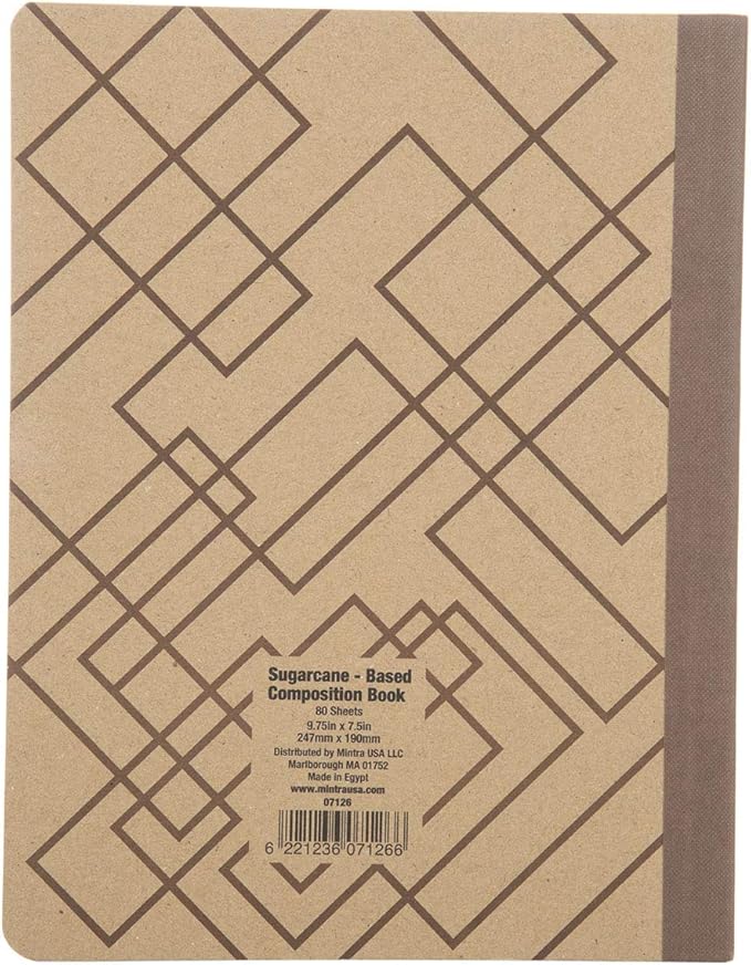 Mintra 100% Recycled Notebooks (Comp Book (7.5in x 9.75in), Design Set 3pk)