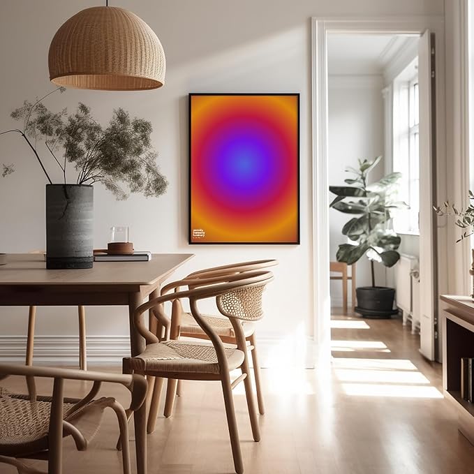 Monem Art Radiant Infinity Circle Gradient Print - Modern Abstract Color Field Poster - Wall Decor for Living Room, Bedroom or Office - 30x40 Unframed Wall Art by Rs Lab Studio
