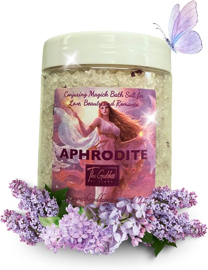 Aphrodite Bath Salts – 12 oz Dead Sea Salt Bath Soak for Love, Self Care, Spiritual Cleansing & Ritual Use
