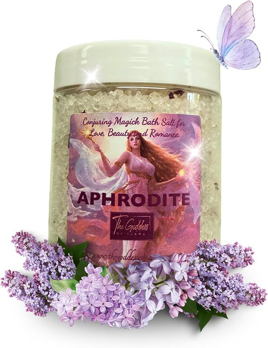 Aphrodite Bath Salts – 12 oz Dead Sea Salt Bath Soak for Love, Self Care, Spiritual Cleansing & Ritual Use