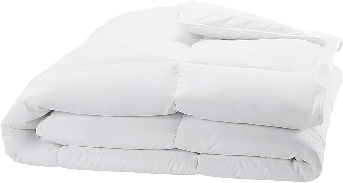 Amazon Basics White Down Alternative Comforter and Duvet Insert with Corner Tabs, Machine Washable, King, All-Season, 102 x 90 inches