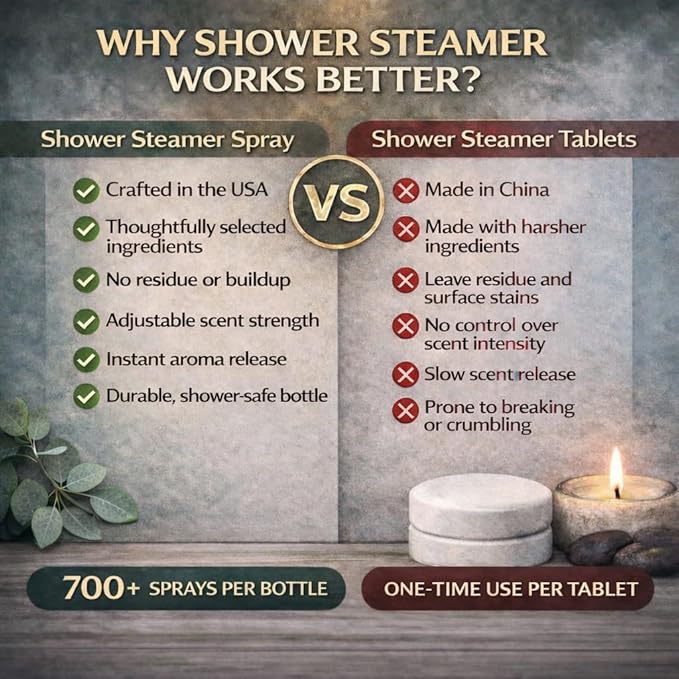Eucalyptus Shower Spray Aromatherapy — 700+ Sprays, USDA Organic 100% Pure Eucalyptus Essential Oil Spray Mist for Spa Shower, Steam, Sauna & Linen Bedsheet – Premium & Travel Size (4 oz, Made in USA)