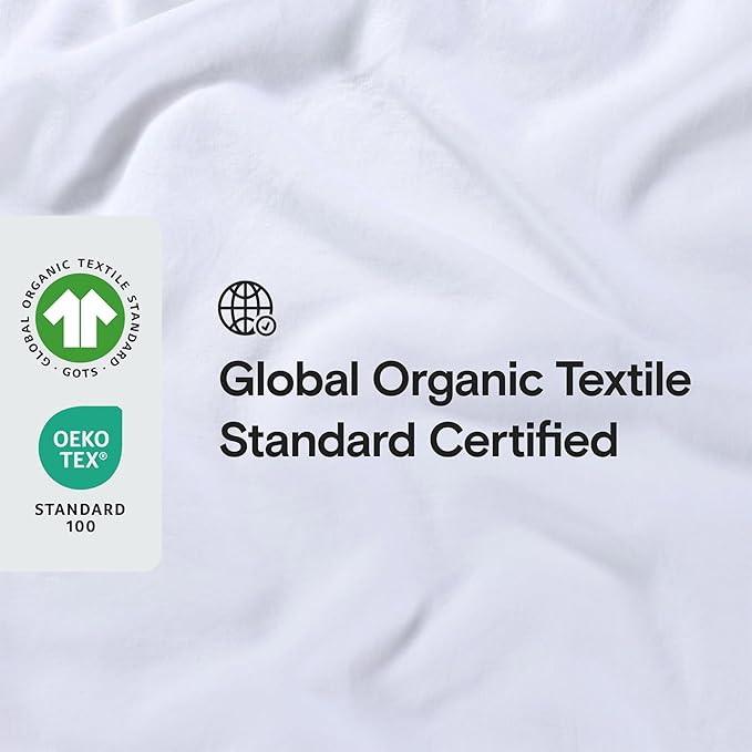 SIJO Premium Stone Washed Organic French Linen Duvet Cover, GOTS Certified Organic, Small Batch Sourced from Normandy, Best Cooling Linen Sheet Award by Sleep Foundation (Snow, King/Cal King)