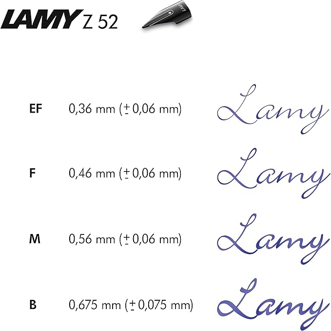 LAMY Studio Dark Brown Fountain Pen - Universal Fountain Pen in Elegant All-Metal Housing - 14 Carat Gold Nib, Partially Platinum Plated & in Line Width F - Includes Lamy T 10 Ink Cartridge Blue