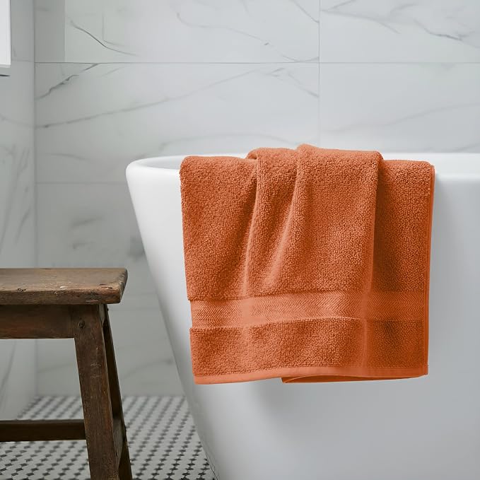Organic Cotton Luxuriously Plush Bath Sheet Pack of 4 | GOTS & OEKO-TEX Certified | Premium Hotel Quality Towels | Feather Touch Technology|650 GSM Long Staple|Soft, Quick Dry & Ultra-Absorbent