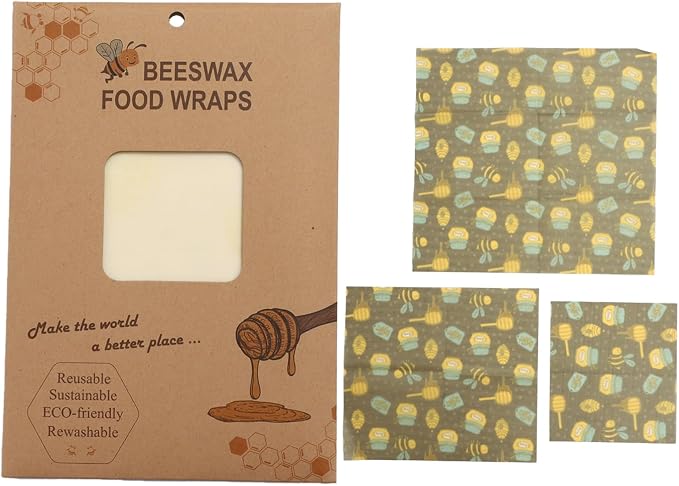 Bee's Wrap Beeswax Wraps for Food - Reusable Food Wraps, Sandwich Wrap & Bowl Covers Dark Green Seal Jar One Size