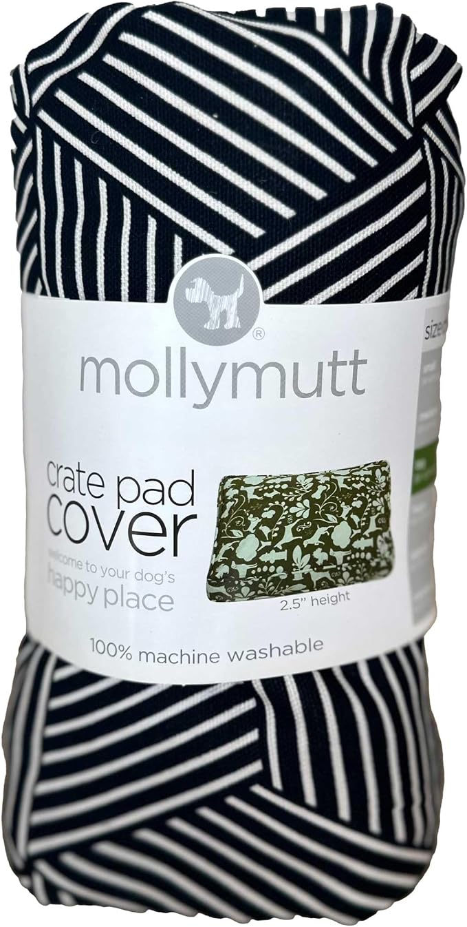 Molly Mutt Dog Crate Pad Cover, 100% Cotton Canvas Cover for Dog or Puppy Crate Bed, Durable, Washable, and Free of Harmful Chemicals, Pre-Shrunk, 54"x37"x2.5", Rough Gem