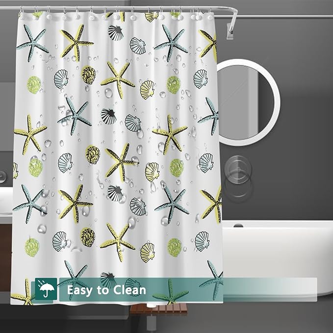 Shower Curtain Liner, 5G Shower Liners with 12 Rustproof Metal Grommets and Weighted Magnets, Waterproof Duty Shower Curtains for Shower Bathroom 72 x 72