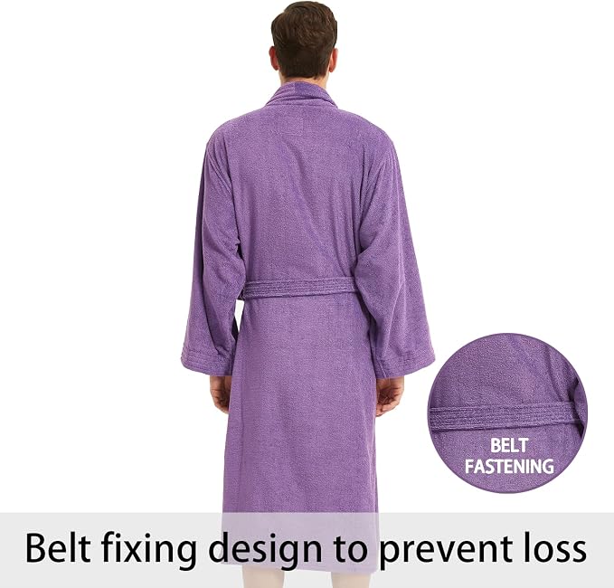 Marquess All-Cotton Bathrobe Thick Plush Cloth Housecoat Terry Toweling, Sweat Steaming Clothes Comfortable & Warm