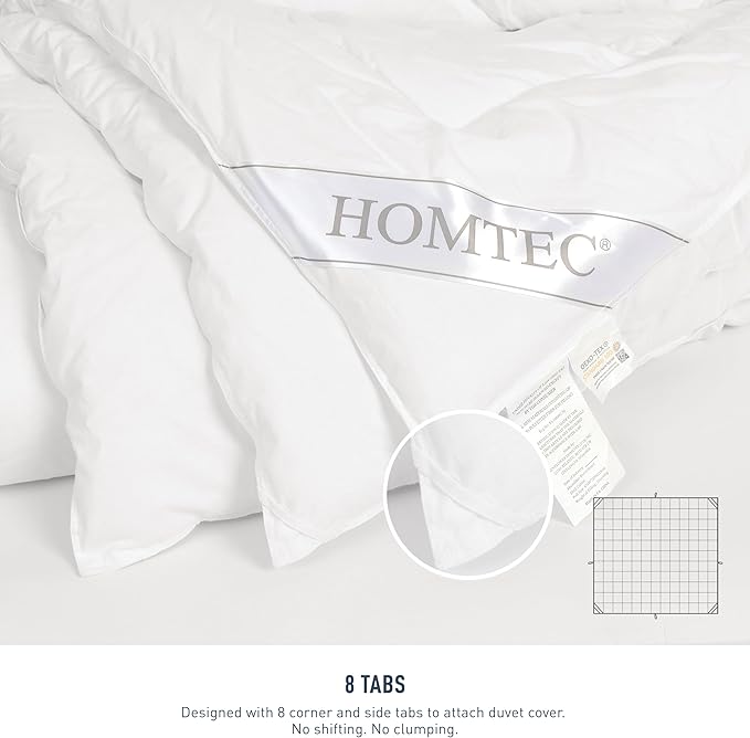 Duvet Insert Cotton Comforter Oversized Queen Size 98"x98" White Down Alternative Fill 100% Cotton Shell Quilted Fluffy Comforter Lightweight All Season 8 Corner Tabs Durable Breathable Noiseless