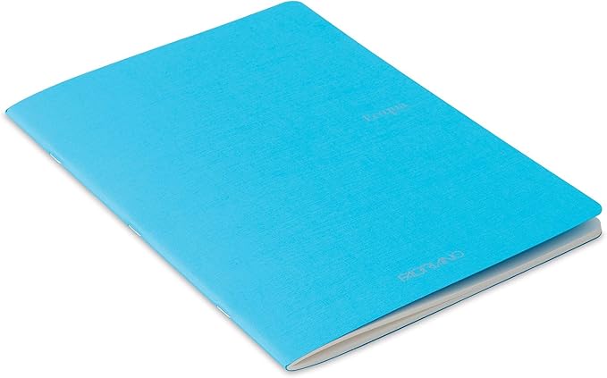 Fabriano EcoQua Notebook, 8.27" x 11.69", A4, Lined, 40 Sheets, Turquoise