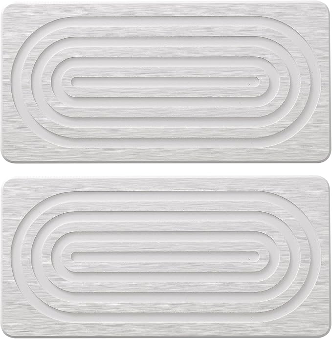 2Pieces Natural Water Absorbing Stone Soap Holder Tray for Bathroom Countertop and Sink Organization Counter Top Natural Diatomite Bath Tray