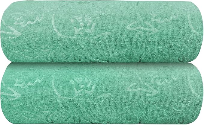 JML Extra Large Microfiber Bath Sheets Towels for Adult, 2 Pack, 35" x 70", Absorbent & Quick Dry, Soft Bathroom Towels for Hair Wrap, Sauna, Salon,Sport, Fitness, Yoga, Green
