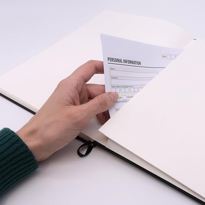 Pukka Pad Soft Cover Letter Size Notebook – Vegan Leather Journal with 192 Pages, 96 Sheets of 80GSM Ivory Paper, College Ruled without Margins – 8.5 x 11in, Black