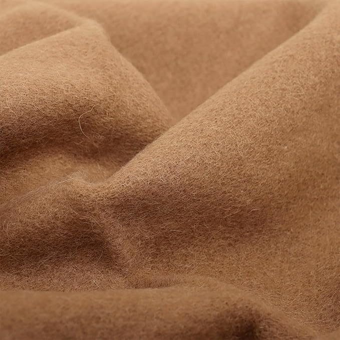 Superfine Alpaca Wool Throw Blanket - Lightweight Alpaca Merino Wool Throw Blankets | Soft Peruvian Alpaca Blanket Wool Blanket Solid Color 62" x 54" (Soft Camel)