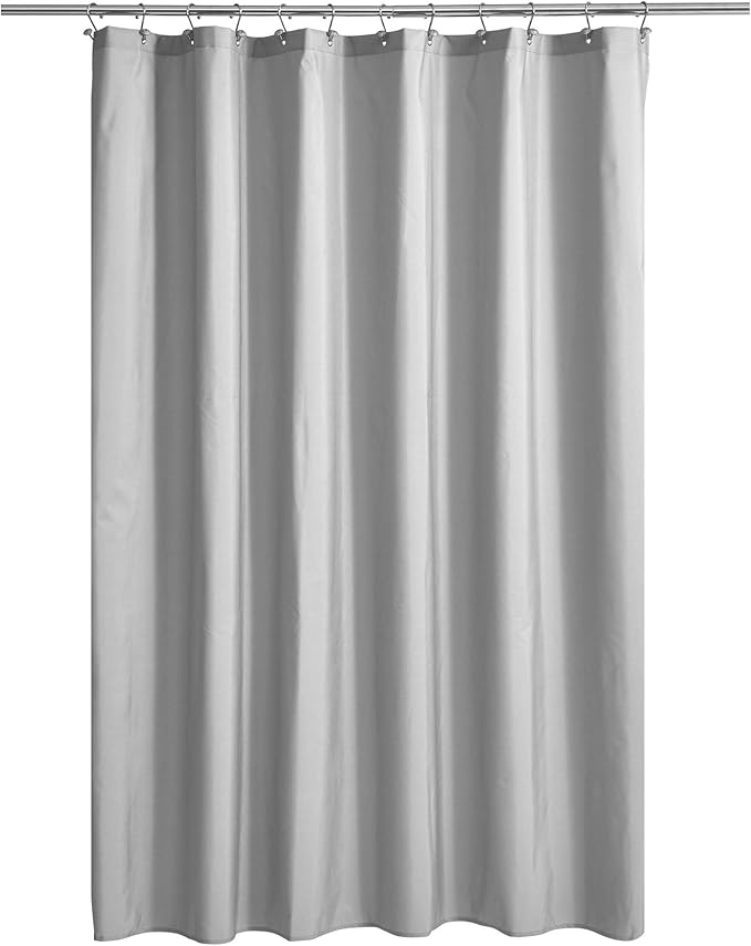 Ultimate Waterproof Fabric Shower Curtain or Liner, TPU Lining & Machine Washable, Use for Bath Tub/Stall in Home and Hotel, Gray, 72"x72"