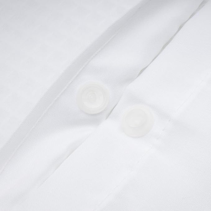 Barossa Design Fabric Snap-in Replacement Liner 179" W x 51" H Wrap Around - Hotel Style Removable Liner with Magnets for Clawfoot Tub, Machine Washable & Water Repellent - White, 179x51