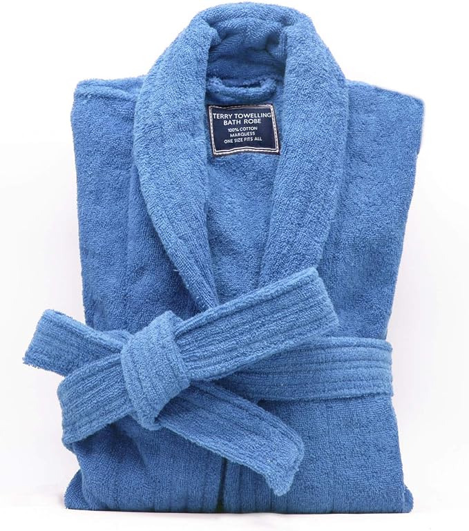 Marquess All-Cotton Bathrobe Thick Plush Cloth Housecoat Terry Toweling, Sweat Steaming Clothes Comfortable & Warm