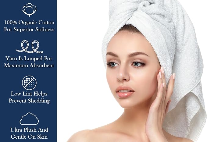 Organic Cotton Luxuriously Plush Bath Towel | GOTS & OEKO-TEX Certified | Premium Hotel Quality Towels | Feather Touch Technology | 650 GSM Long Staple|Soft, Quick Dry & Ultra-Absorbent 30"x58"