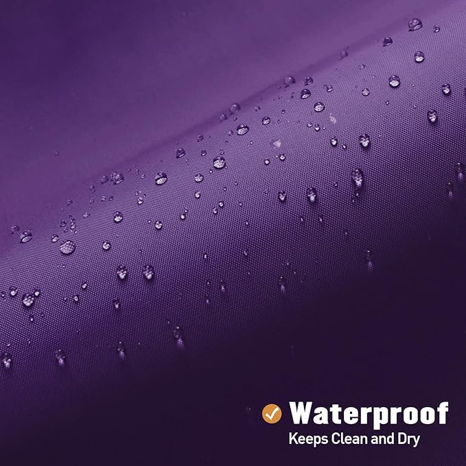 MitoVilla Stall Half Size Shower Curtain Liner, 36 x 72 Inch Fabric Bath Curtain Liner for Modern Hotel, Purple Shower Liners, Washable & Water Repellent