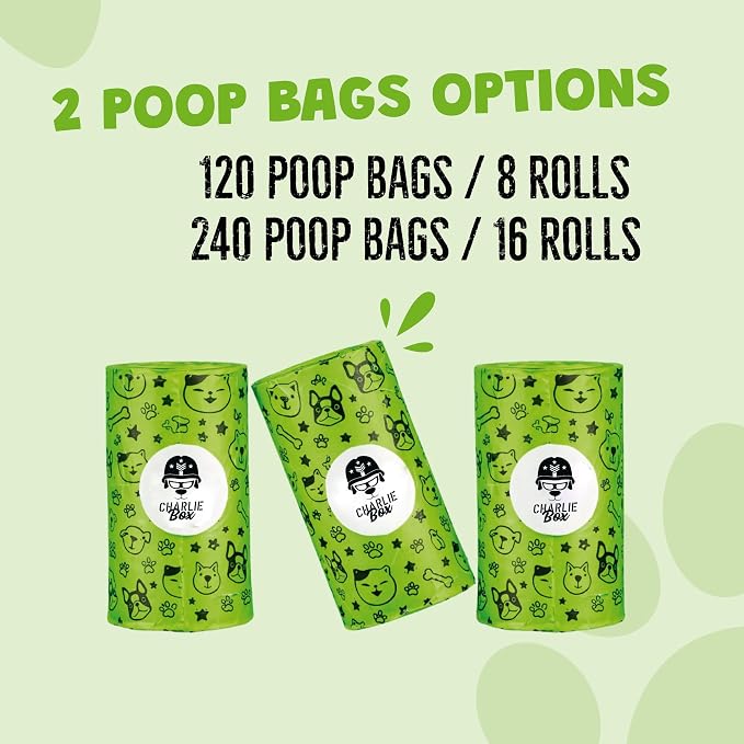 Certified Compostable Dog Poop Bags – ASTM D6400 Plant-Based Cornstarch Biodegradable Pet Waste Bags, Extra Thick Leak-Proof, Fits Standard Dispensers (120)