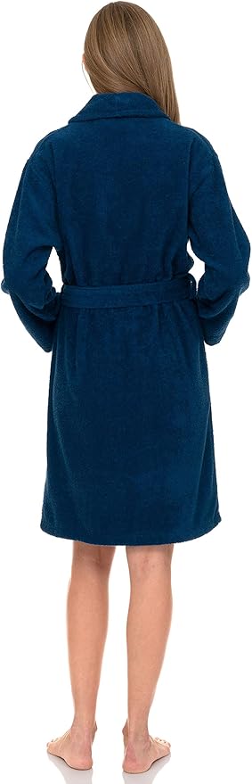 TowelSelections Women’s Robe, 100% Cotton Short Terry Shawl Bathrobe