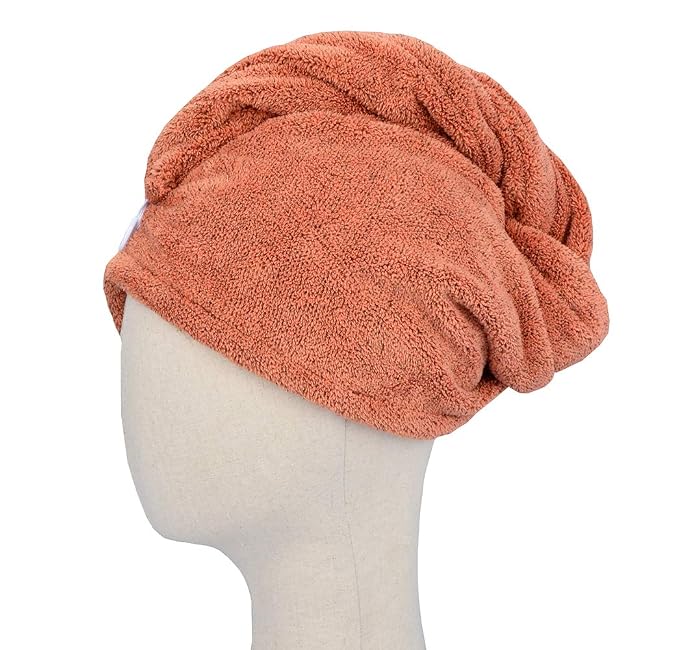 HOPESHINE Hair Towel Twist Microfiber Bamboo Fabric Women's Soft Shower Towels for CurlyHair Turban Wrap Drying Cap Great Gift for Girls 3-Pack