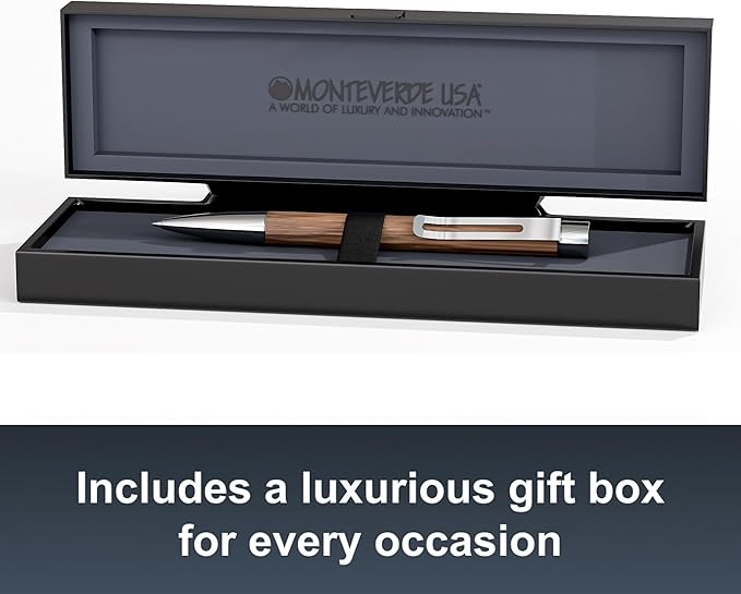 Monteverde USA Ritma Walnut Ballpoint Pen - Sustainable Walnut Wood - Smooth Twist Action - Premium Writing Experience