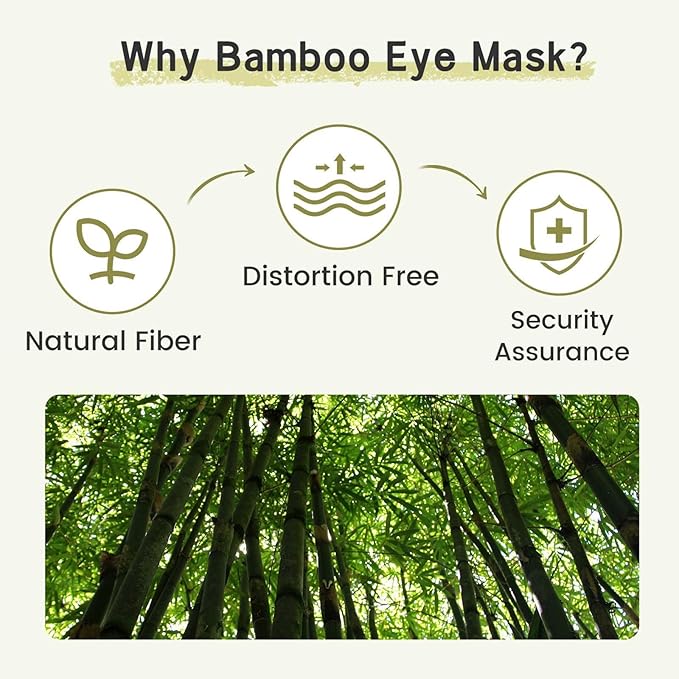 100% Handmade Bamboo Sleeping Eye Mask for Women for Men,Night Masks,Organic Sleep Mask,Blockout Eye Mask for Sleeping,Large Size Adjustable (1 PC, Apricot)