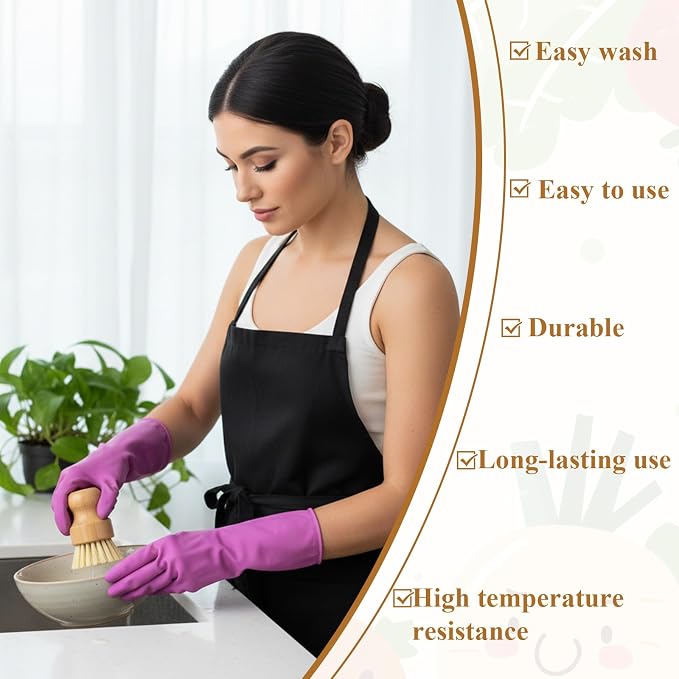 12 Pack Bamboo Dish Scrub Brushes Wooden Scrubbers Set Kitchen Palm Pot Brush Natural Bristle Dish Dishwashing Scrubber for Cleaning Vegetables Pots Pans Sinks Woks