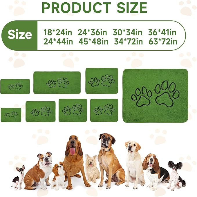 Homimp Guinea Pig Cage Liners, 2 Pack Washable Small Animal Bedding, Fast and Super Absorbent Mat for Small Animal Rabbit Bunny Hamster, Green Long Wool Fake Grass for Potty Training, Green 24"×44"