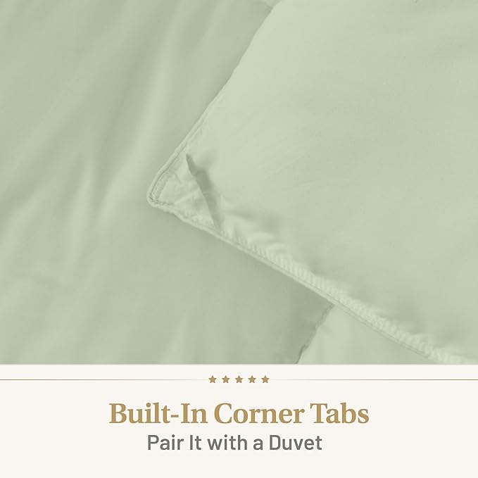The Ultimate Luxury Fluffy Down Alternative Comforter Plush Premium Duvet Insert Thick Comforter All Season Breathable Hotel Collection Puffy Comforter (Queen Sage Green)