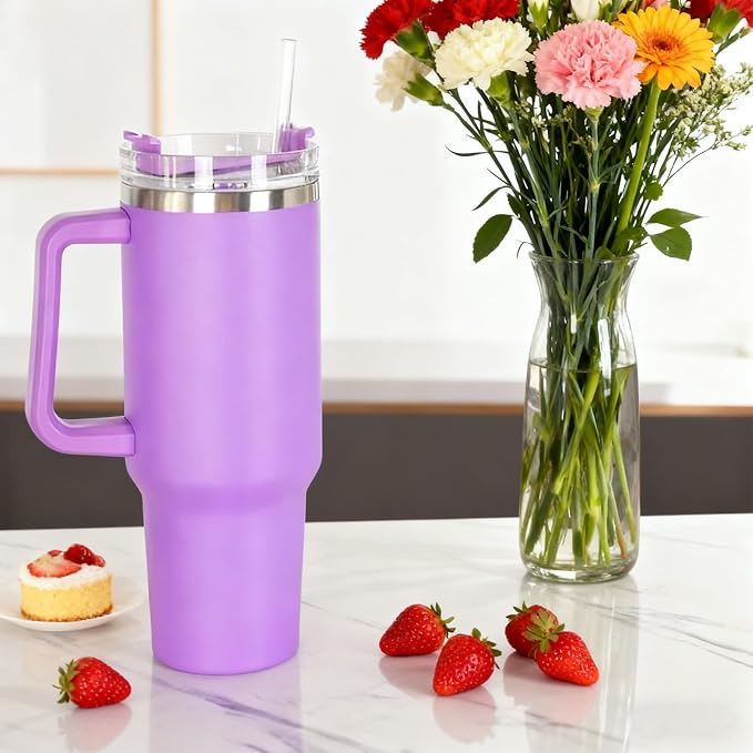 Haundry Clear Replacement Straws for Stanley 30 oz Tumbler, DISHWASHER SAFE, 4 Pack Reusable Plastic Straws Compatible with 30oz Stanley Adventure Quencher Cups, Plus Brush
