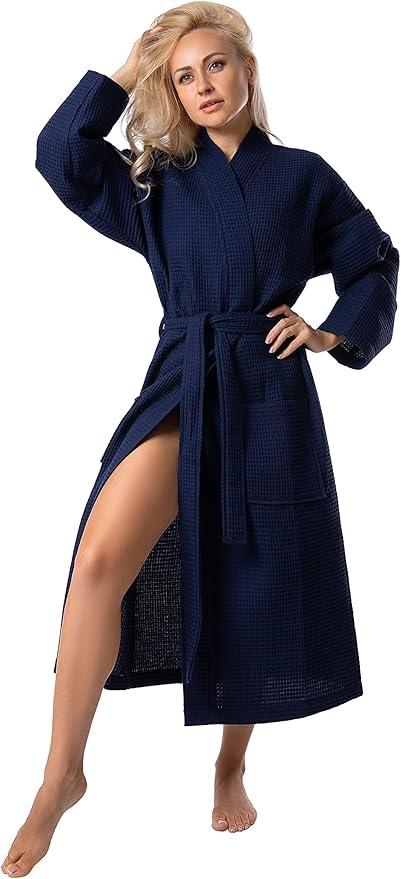 BAGNO MILANO Women's Robes, Waffle Robes For Women, Turkish Cotton Bathrobes For Women