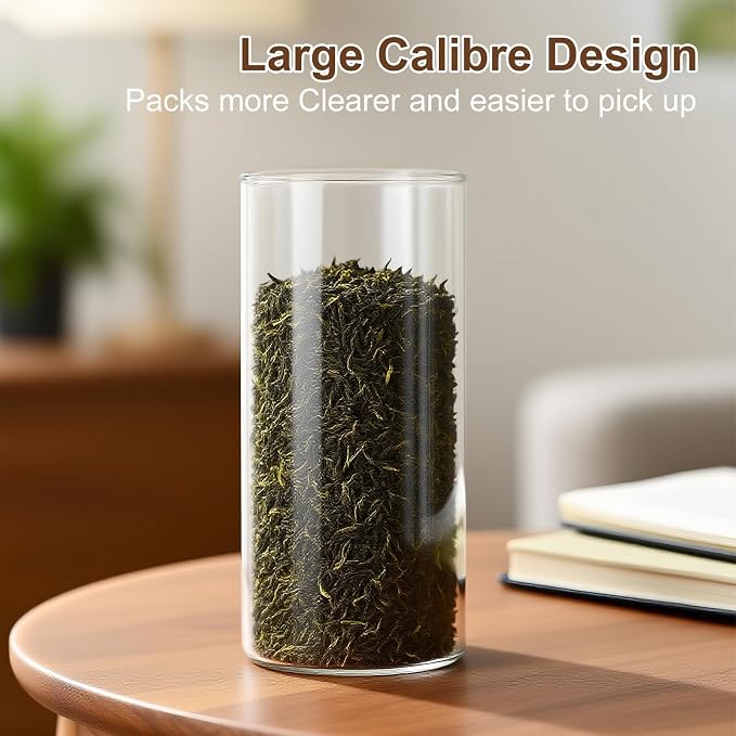 600ml/20.29Oz Clear Airtight Food Storage Jars with Bamboo Lids - Overnight Oats Jars - Spice Storage Containers Jars - Kitchen Storage Canisters for Salt,Sugar,Coffee,Tea,Nuts,Cookies