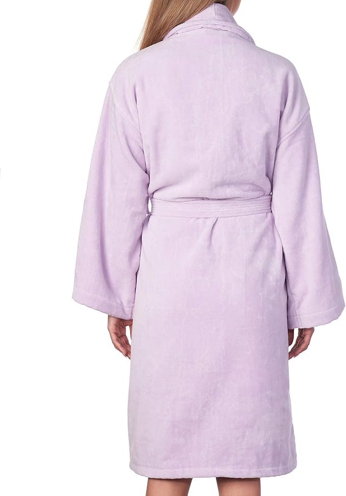 Alpine Swiss Blair Womens Cotton Terry Cloth Bathrobe Shawl Collar Velour Spa Robe