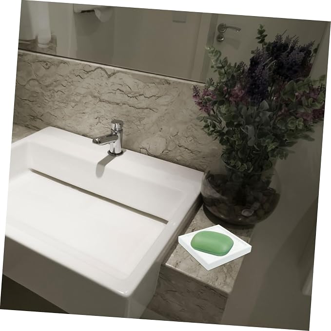 CALLARON Diatomite Soap Dish Bathroom Soap Holder Water-Absorbent Quick-Dry Diatomaceous Material for Shower and Kitchen Use