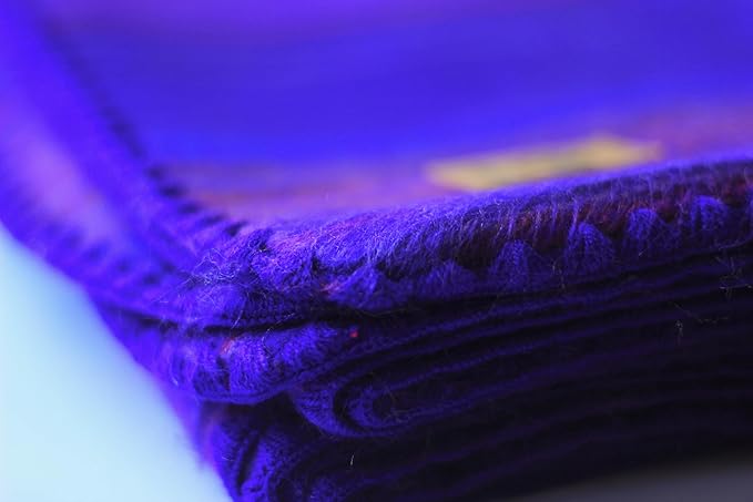 ALPAKITAS Alpaca Wool Blanket - Twin Size Bed Blanket - Alpaca Throw Blanket - Gift & Warm Blanket, Lightweight, Couch Blanket or Camp - Outdoor Blanket - 75 x 38 Inches (Blue & Purple)