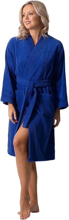 Luxurious Turkish Terry Kimono Collar Super-Soft Terry Absorbent Bathrobes for Women