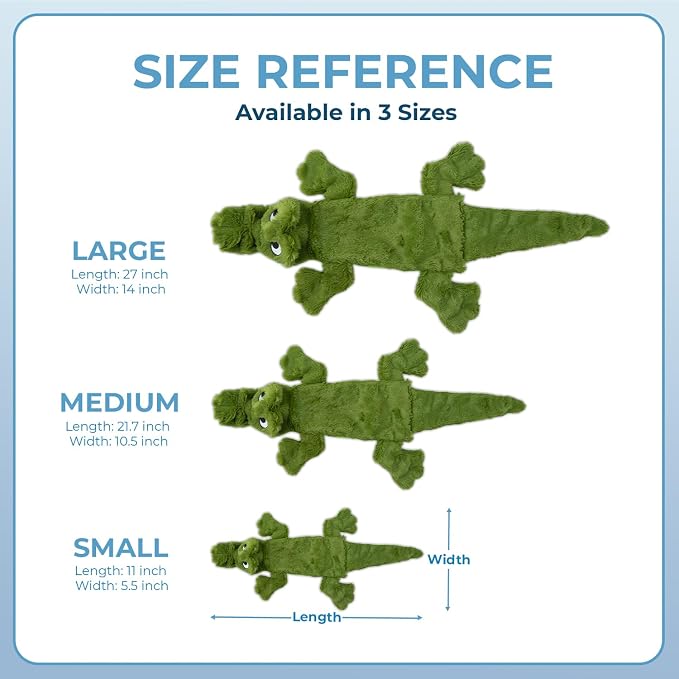Best Pet Supplies Squeaky Dog Toys with Soft Durable Fabric for Small, Medium and Large Pets Interactive Toy for Indoor Play, Supports Active Biting and Play - Duck & Alligator, Small
