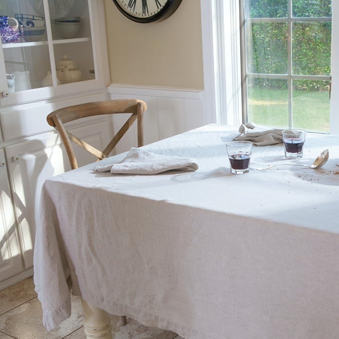 Huddleson Natural Linen Napkin 20x20 (Set of Four) Luxury Italian Linen Napkin Sewn in US